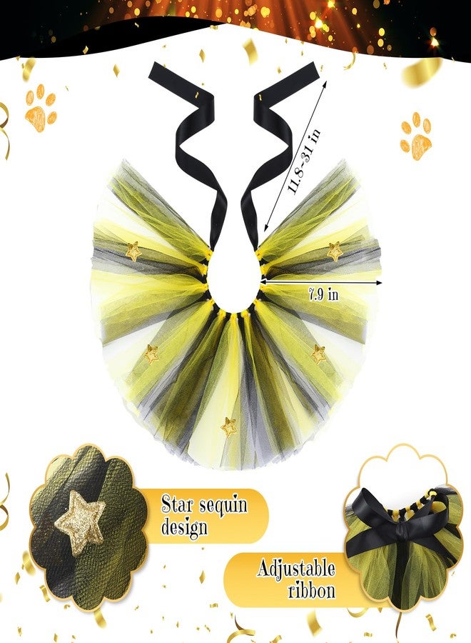 Suhine 6 Pcs Pet Happy New Year Costume Dog Accessories Include Puppy Dogs Tutu Dress Dog New Years Bandana Headband Outfit for Cat Pet Costume Supplies - Image 3