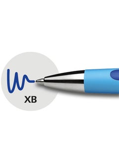 Schneider Schneider Slider Rave XB (Extra Broad) Ballpoint Pens, Refillable + Retractable, 1.4 mm, Light Blue Barrel, Blue Ink, Box of 5 Pens (132503)  - Image 4