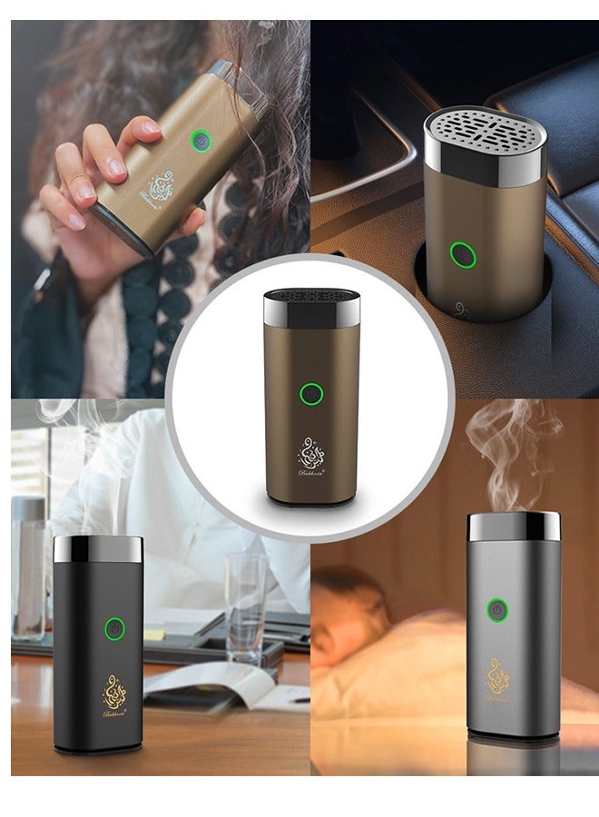 بخون موقد عود كهربائي أصلي من بخون-موقد عود كهربائي، عطر عربي، حامل بخور، يو إس بي خالي من الكربون للسيارة والغرفة - Image 4