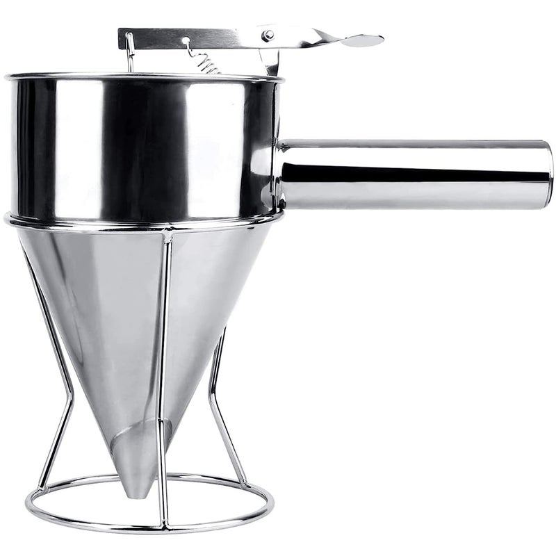 GETZET GETZET MultiPurpose Funnel with Stand Detachable Food Grade with Handle Stand I Heavy Duty Baking Tool I Pancake batter dispenser stainless steel Takoyaki or Any Baked Goods  - Image 1
