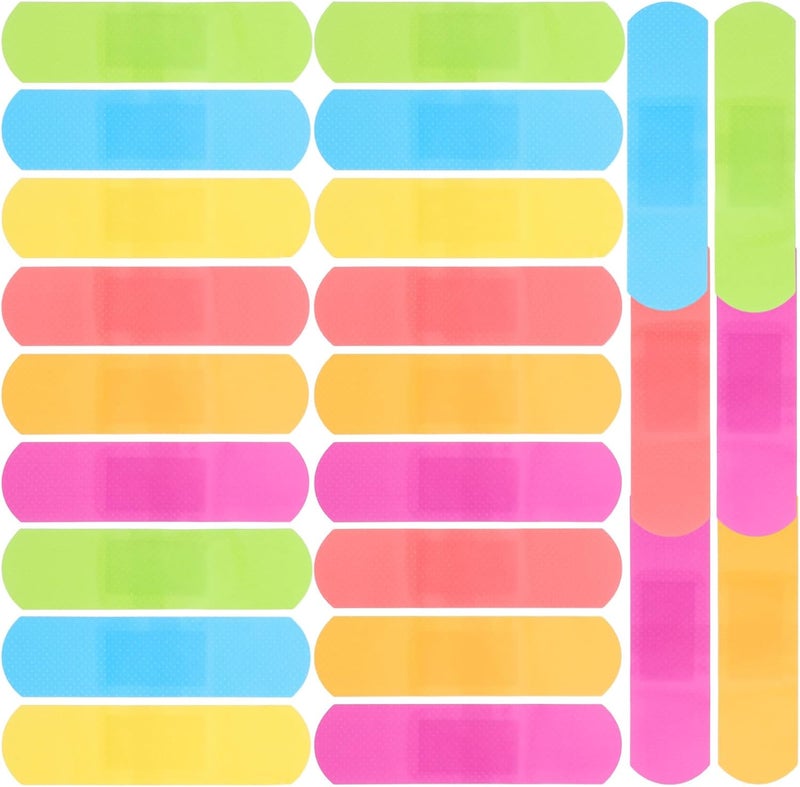 60pcs Colorful Cartoon Hemostatic Bandages Breathable Self-Adhesive Wound Patches Elastic Waterproof First Aid and Adults Random Style - Image 1