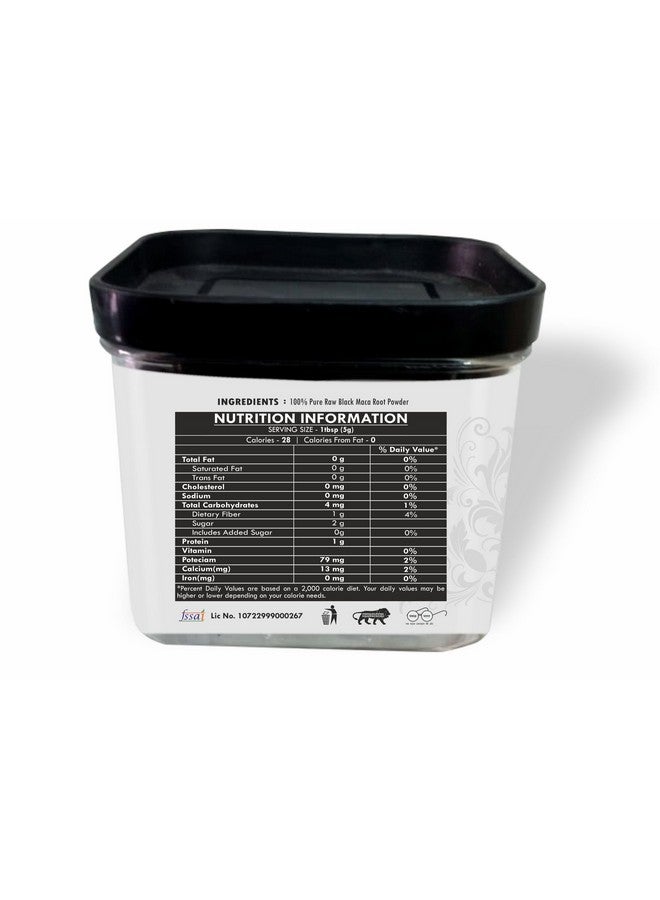 Heilen Biopharm Heilen Biopharm Peruvian Black Maca Root Powder For Energy Improvement - 75 g Pack of 1  - Image 2