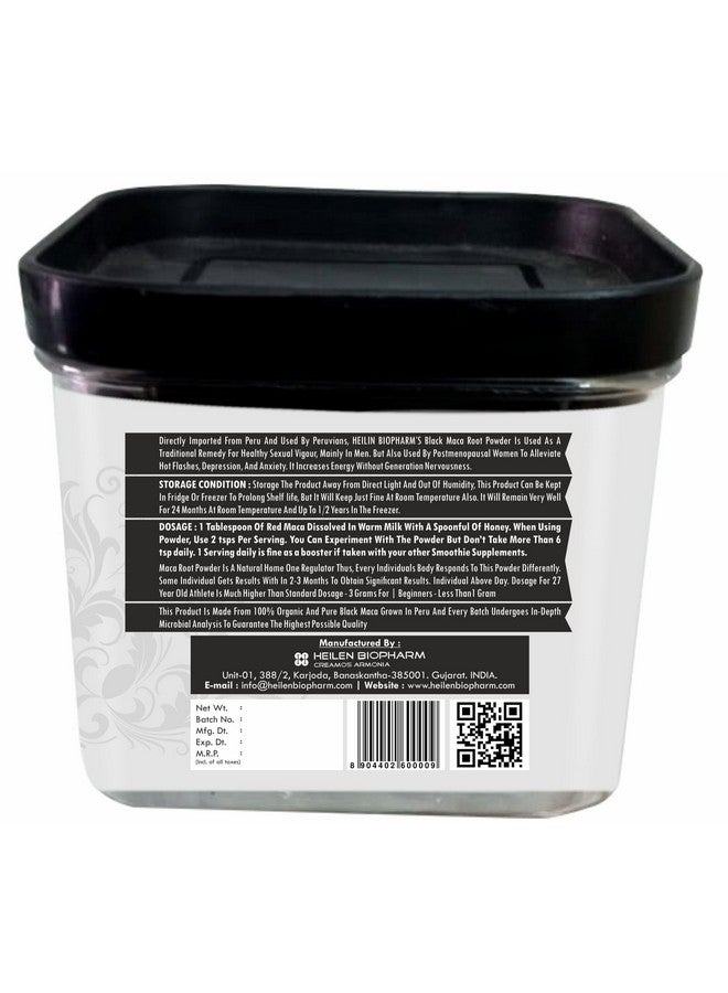 Heilen Biopharm Heilen Biopharm Peruvian Black Maca Root Powder For Energy Improvement - 75 g Pack of 1  - Image 3