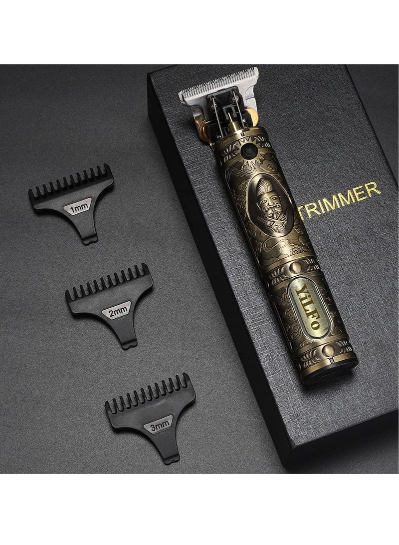 Hair Clippers Men,Beard Trimmer Men with Combs,Professional Rechargeable Precision Sharp T-Blade Grooming Kits - Image 5