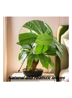 Generic Artificial Plants Bonsai Simulation Plastic Green Plants Wealth Tree 43cm Suitable for Indoor Home Decoration, Office Living Room, Hotel Outdoor Greening (with Flower Pots)  - Image 5