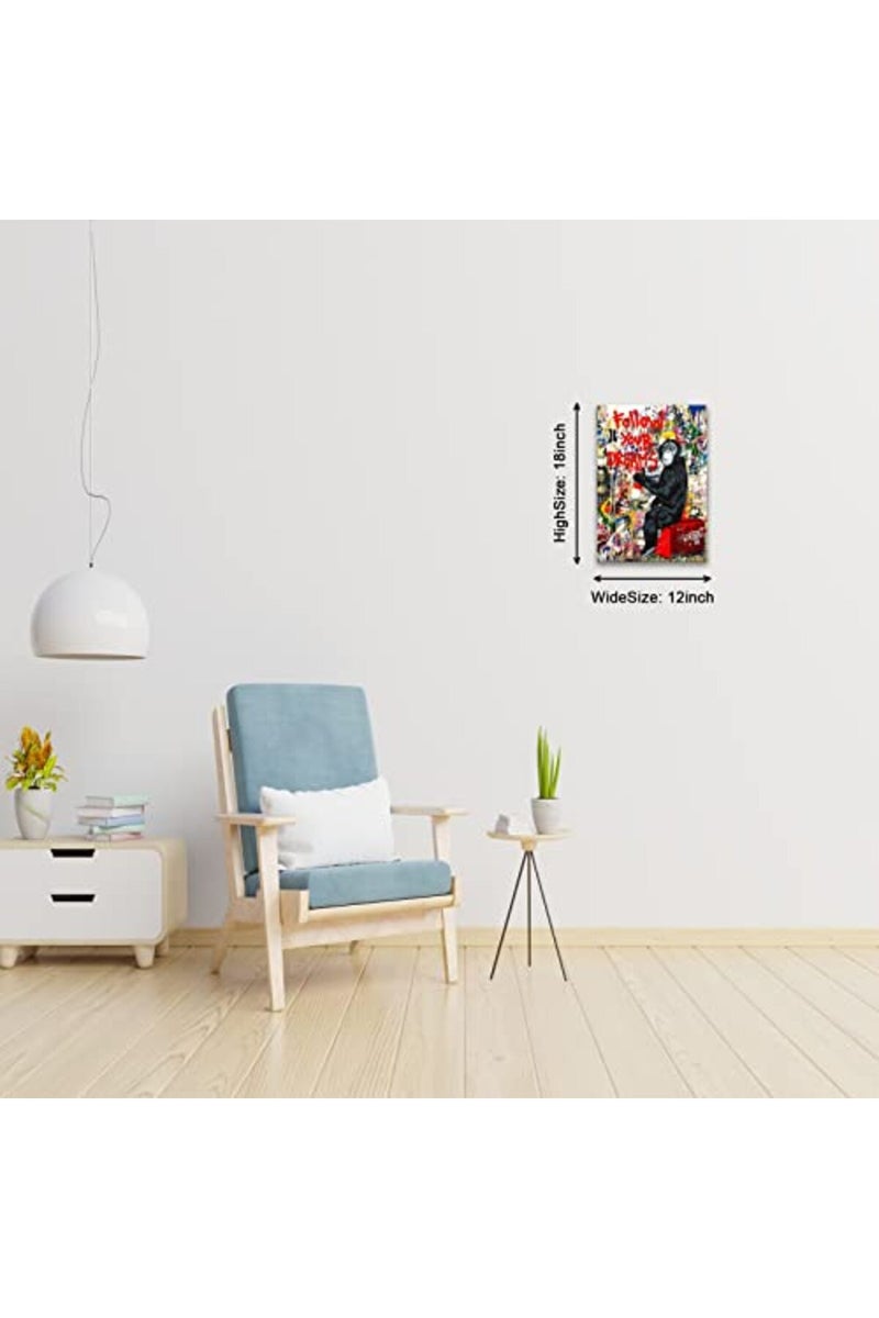 KAWAHONE Banksy Abstract Canvas Painting Poster and Prints Pop Art Wall Decor Room Wall Art - Image 3