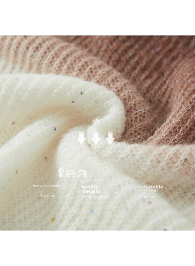 dme Demana (dingdai'er Styling) Spring And Autumn Artistic Gradient Wool-blend Sweater, Lazy-fit Knit Top For Women  - Image 5