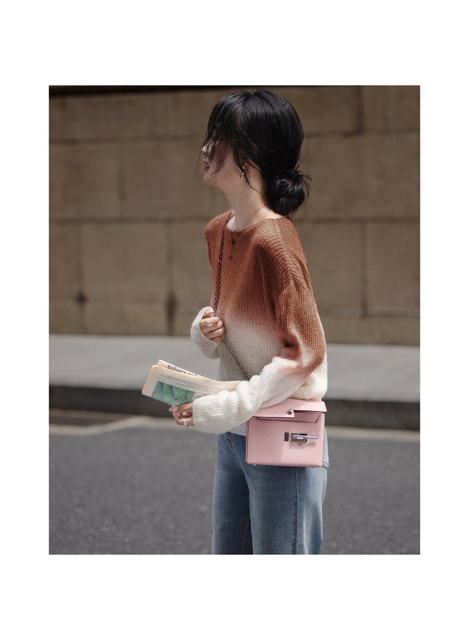 dme Demana (dingdai'er Styling) Spring And Autumn Artistic Gradient Wool-blend Sweater, Lazy-fit Knit Top For Women  - Image 2