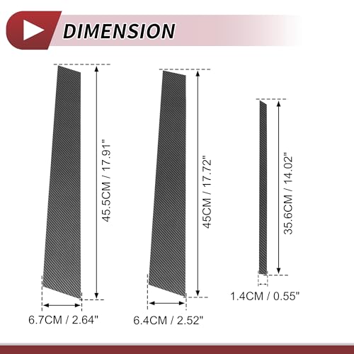 HEROFFIX 6 Pcs Door Pillar Window Trim for Nissan Altima 2002-2006 Front Rear Left Right Anti Scratch Sticker Pillar Posts Cover Carbon Fiber Pattern Black - Image 3