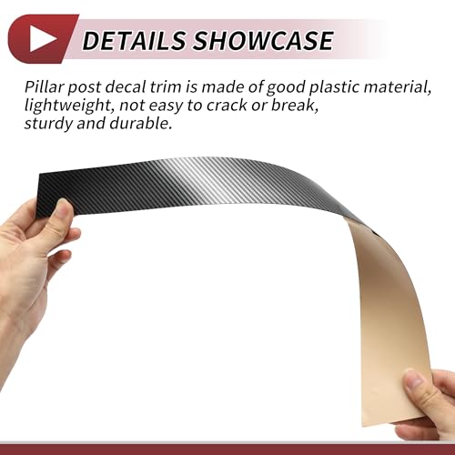 HEROFFIX 6 Pcs Door Pillar Window Trim for Nissan Altima 2002-2006 Front Rear Left Right Anti Scratch Sticker Pillar Posts Cover Carbon Fiber Pattern Black - Image 5