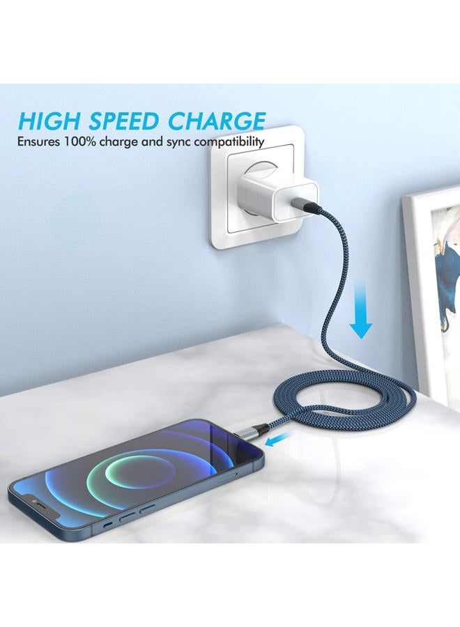 Sundix كابل USB C إلى Lightning، عبوة 2 10FT 20W مع حبل نايلون S-03BK [معتمد من Apple MFi] شاحن هاتف متوافق مع iPhone 14 13 12 Pro 11 Max XS XR 8 Plus، يدعم توصيل الطاقة - Image 4