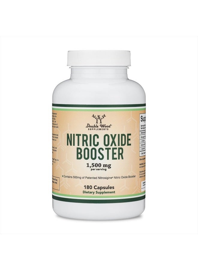 Double Wood Supplements Nitric Oxide Supplement (Stim Free Pre Workout) - Nitric Oxide Booster with Nitrosigine, L Arginine, and L Citrulline (Clinically Studied to Boost No2 Nitric Oxide Flow) 180 Capsules by Double Wood  - Image 4