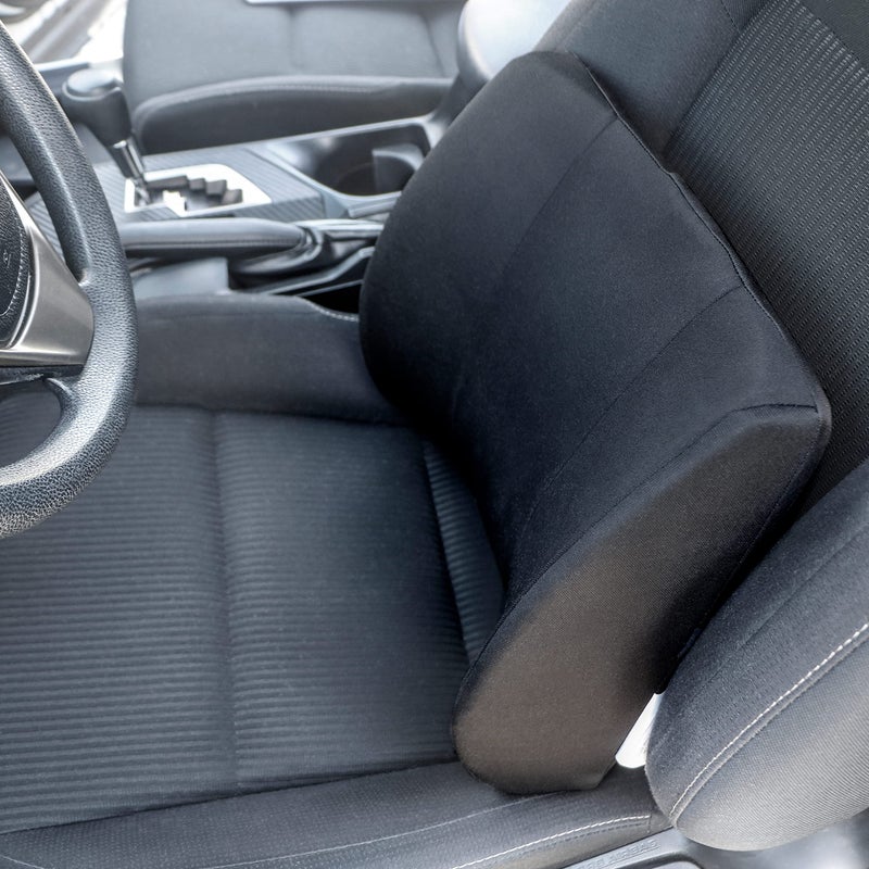 DMI Lumbar Support Pillow for Chair to Assist with Back Support with Removable Washable Cover and Firm Insert to Ease Lower Back Pain while Improving Posture,14 x 13 x 5,Contoured Foam,Elite,Black - Image 4