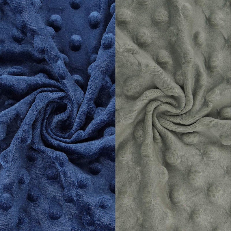 BlueSnail Ultra Soft Minky Dot Changing Pad Cover 2 Pack (Gray+Navy, 2 Pack) - Image 4