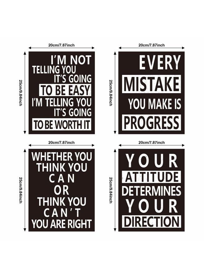 Zonon 9 Pieces Inspirational Wall Decals Spiritual Motivational Wall Stickers Positive Quotes Sayings Phrases Decals for Library Home School Office Wall Art Decorations, 8 x 10 Inches - Image 2