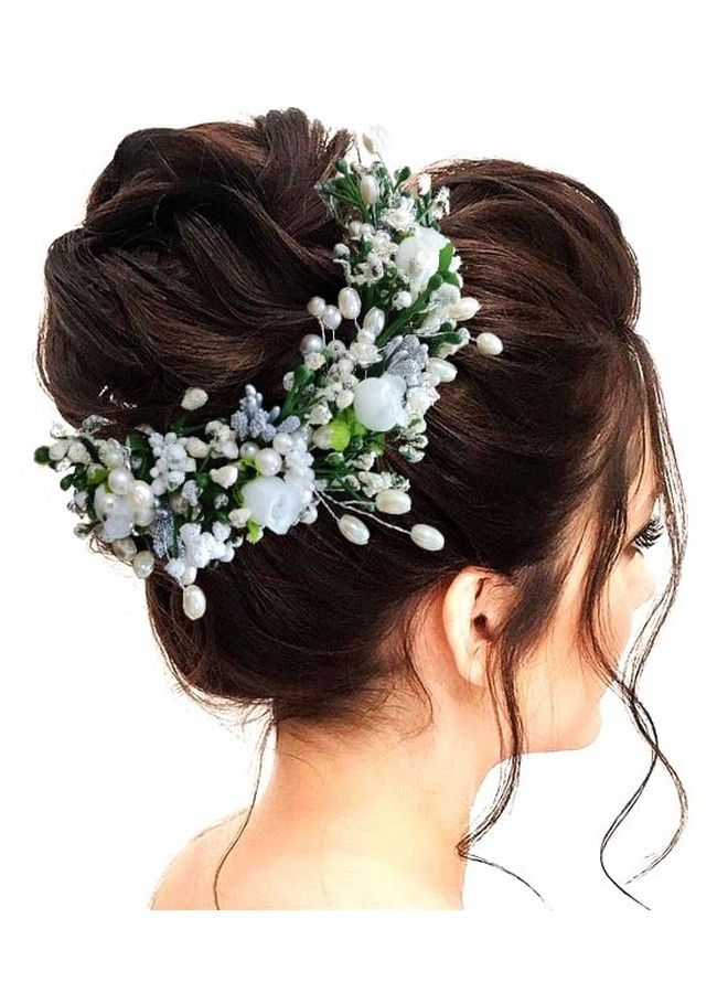 Hair Flare إكسسوارات شعر زفاف جذابة من الذهب الاصطناعي واللؤلؤ / دبابيس شعر / دبابيس جودا للنساء مجموعة (19892299) - Image 3