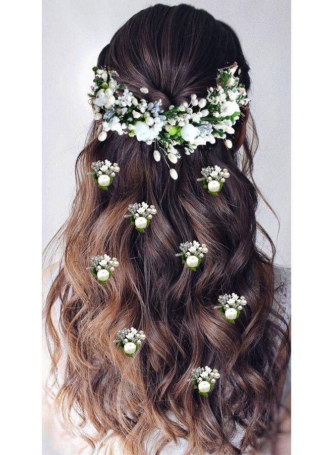 Hair Flare إكسسوارات شعر زفاف جذابة من الذهب الاصطناعي واللؤلؤ / دبابيس شعر / دبابيس جودا للنساء مجموعة (19892299) - Image 2