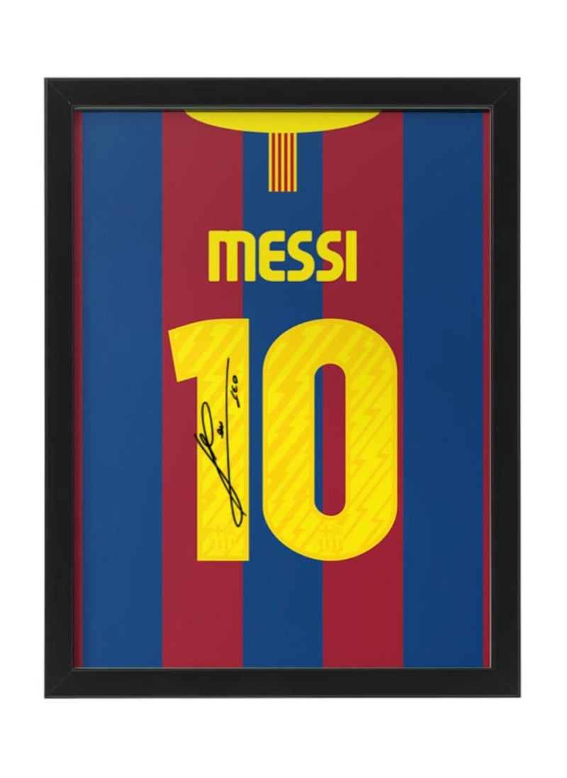 Boomah Accessories Lionel Messi Barcelona 2010-11 Autographed Jersey Poster with Frame 30x40cm 
