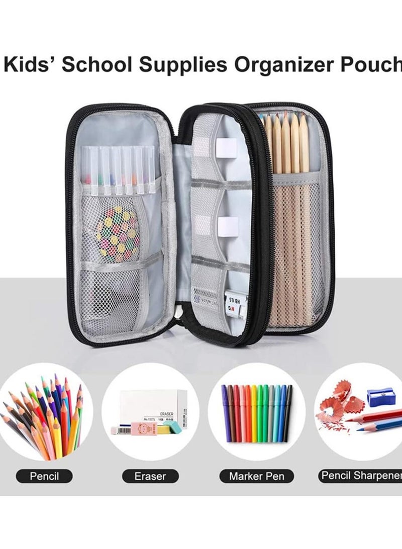erorex Cable Organizer Bag Portable Tech Travel Pouch with Zipper Multiple Electronic Storage Pockets For Cable Cord Charger Phone Earphone SD Card - Image 2
