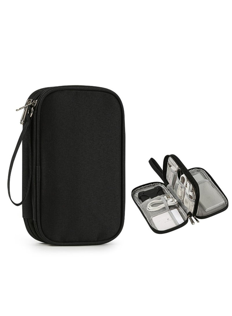 erorex Cable Organizer Bag Portable Tech Travel Pouch with Zipper Multiple Electronic Storage Pockets For Cable Cord Charger Phone Earphone SD Card - Image 1