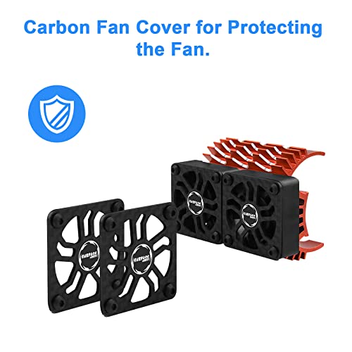 ARRAROWN RC Motor Heatsink with Twin 30mm Cooling Fans, 40mm Diameter, Fits 4068 4274 Brushless Motor, 1/8 1/7 RC Car & 42mm Diameter Motors - Image 3