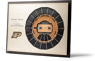 YouTheFan YouTheFan NCAA Purdue Boilermakers 5-Layer Stadiumviews 3D Wall Art, Standard Version, 17" x 13" x 5/8", Purdue  - Image 1