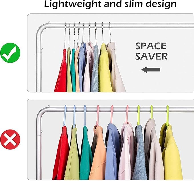 DEZNA Pack of 12 Metal Clothes Hangers – Premium Non-Slip Ultra-Thin Hangers for Wardrobe, Lightweight & Durable Design, and Space-Saving Closet Organizer with Smooth Finish for All Garments - Image 5