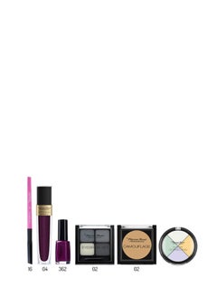 Pierre Rene Professional Bernie makeup set consisting of 1- Corrector and concealer 2- Lip liner pencil 3- Lipstick 4- Nail polish  5- Eyebrow kit 