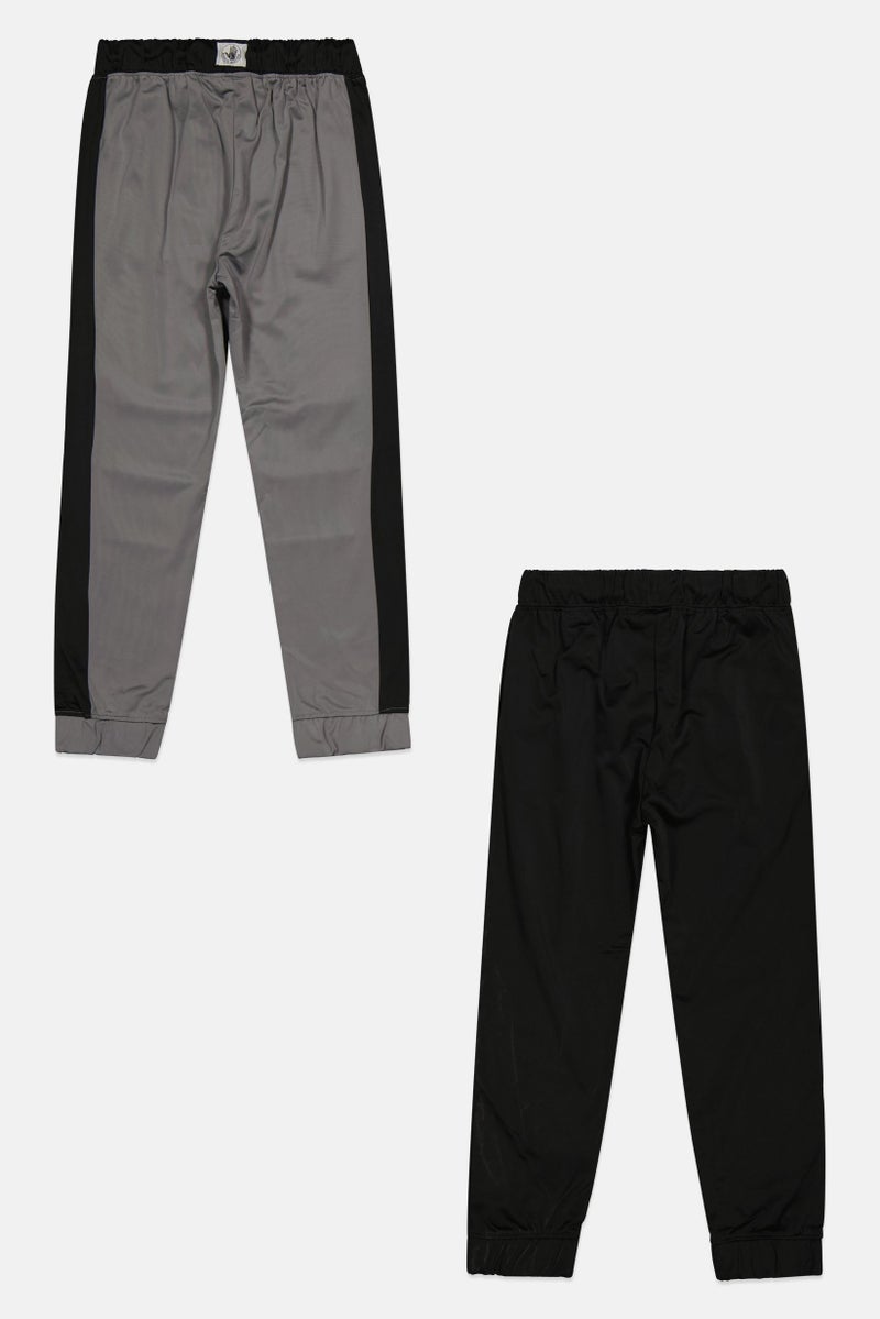 Body Glove Kids Boy 2 Plain Jogger Pants, Black  - Image 2