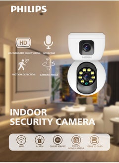Philips Philips Security Camera Dual camera 1080P WiFi Indoor Outdoor Home for Camera Baby Elderly Monitor  Motion Detection Remote Alarm Smart Tracking Two-Way Audio Night Vision App Cloud  - Image 2