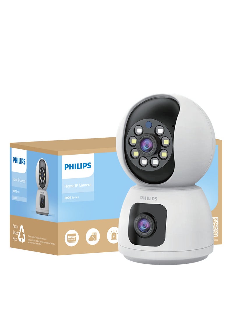 Philips Philips Security Camera Dual camera 1080P WiFi Indoor Outdoor Home for Camera Baby Elderly Monitor  Motion Detection Remote Alarm Smart Tracking Two-Way Audio Night Vision App Cloud  - Image 1
