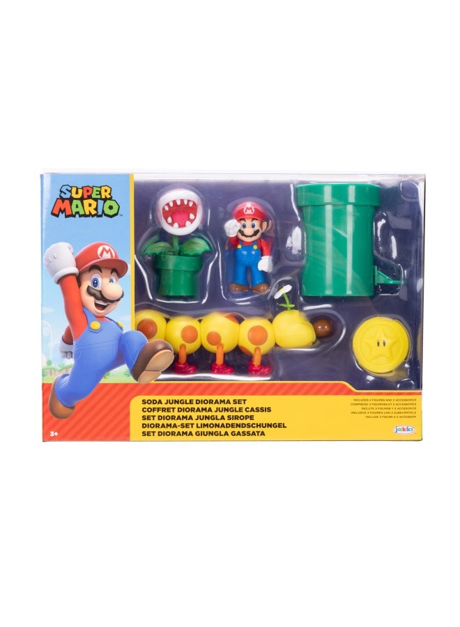 Super Mario Nintendo Super Mario Soda Jungle Diorama Action Figure Playset (6.35 cm) - Image 1