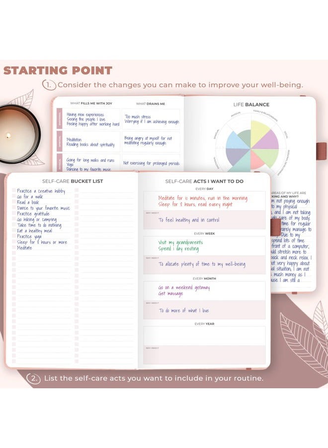 Clever Fox Self-Care Journal – Wellness & Daily Reflection Notebook – Mental Health & Personal Development Journal – Self Care Planner, Meditation & Mood Journal for Women & Men – A5 Size (Rose Gold) - Image 2