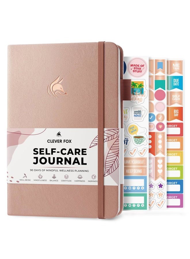 Clever Fox Self-Care Journal – Wellness & Daily Reflection Notebook – Mental Health & Personal Development Journal – Self Care Planner, Meditation & Mood Journal for Women & Men – A5 Size (Rose Gold) - Image 1