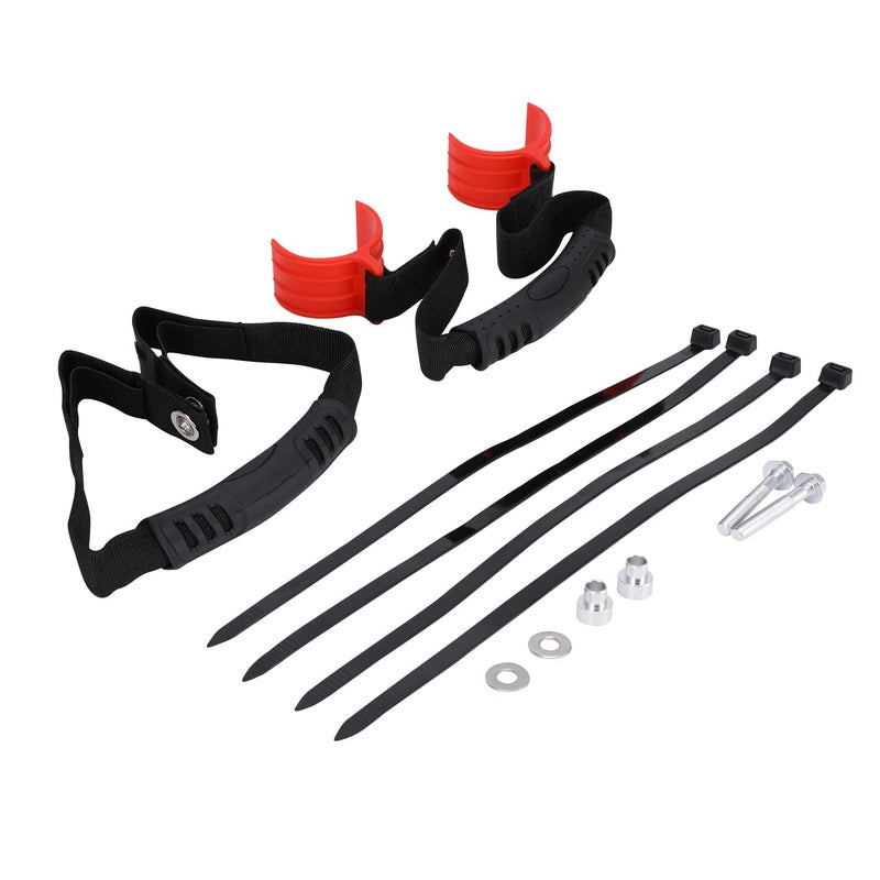 USTPO Motorcycle Front Rear Rescue Strap Handle Drag Belt Adjustmentable Grab Pull Universal for Dirt Bike Pit Bike Off Road Motocross Orange - Image 2
