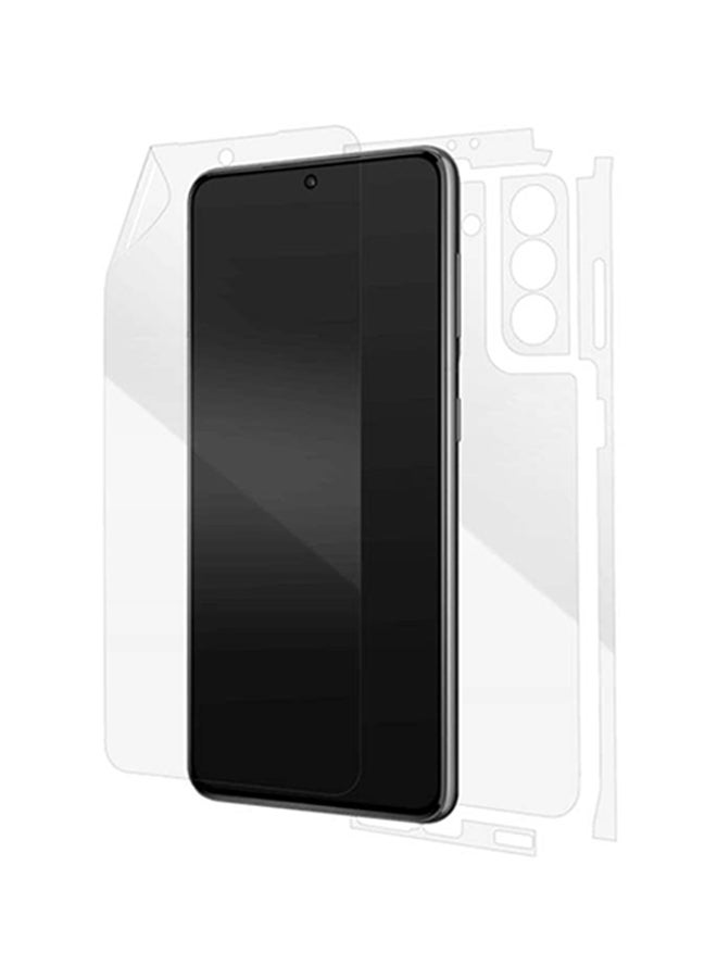 هايكس لاصقة حماية خلفية وأمامية للشاشة من الزجاج المقوى لهاتف سامسونج جالاكسي S21 بلس شفاف - Image 2