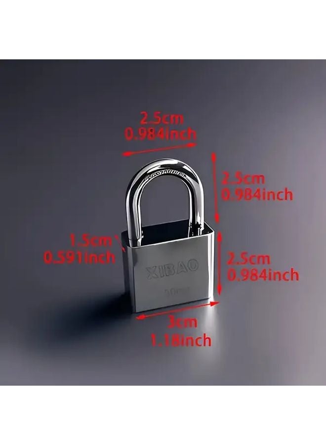 2 Pcs Heavy Duty Stainless Steel Padlocks with Keys for Outdoor Indoor Security - Image 4