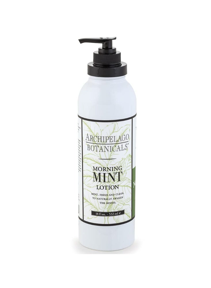 Archipelago Botanicals Morning Mint Lotion, Mint Moisturizing Body Lotion for Sensitive Skin, Paraben-Free, Phthalate-Free, GMO-Free, 18 oz - Image 1