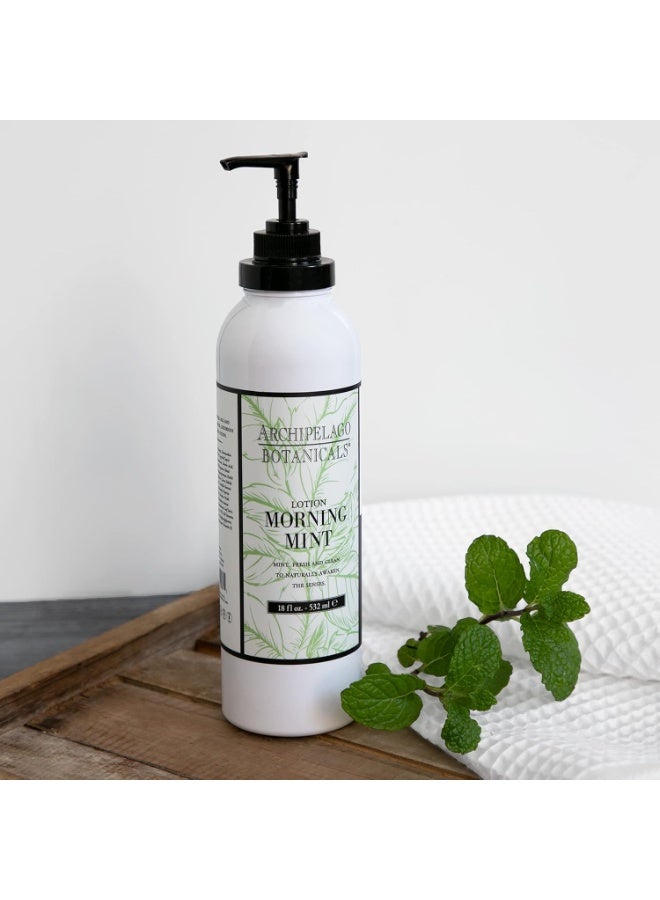 Archipelago Botanicals Morning Mint Lotion, Mint Moisturizing Body Lotion for Sensitive Skin, Paraben-Free, Phthalate-Free, GMO-Free, 18 oz - Image 2