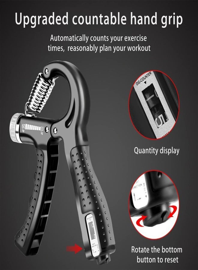 Shopeleven Adjustable Hand Grip Strengthener for Forearms With Counter for Gym Use - Image 4