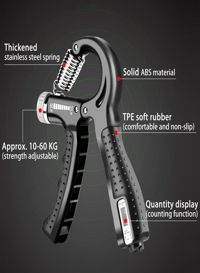 Shopeleven Adjustable Hand Grip Strengthener for Forearms With Counter for Gym Use - Image 2
