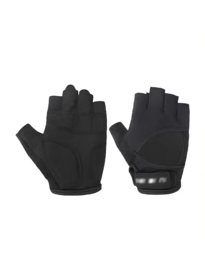 Gym Hand Gloves with Anti-skid and Wear-resistant, Comfortable Exercise Gloves and Breathable Cycling Gloves, Weight Lifting Gloves, Black M - Image 3