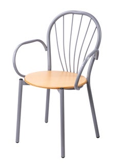 Lora CH19 Silver Enough Wood Base Chair with Armrest CH 19 - CAFÉ with Arms Silver - pzsku/Z2ACD0095EB5AA5271DE3Z/45/_/1704975969/965b380c-9086-49d5-947f-5095db3f2e1c