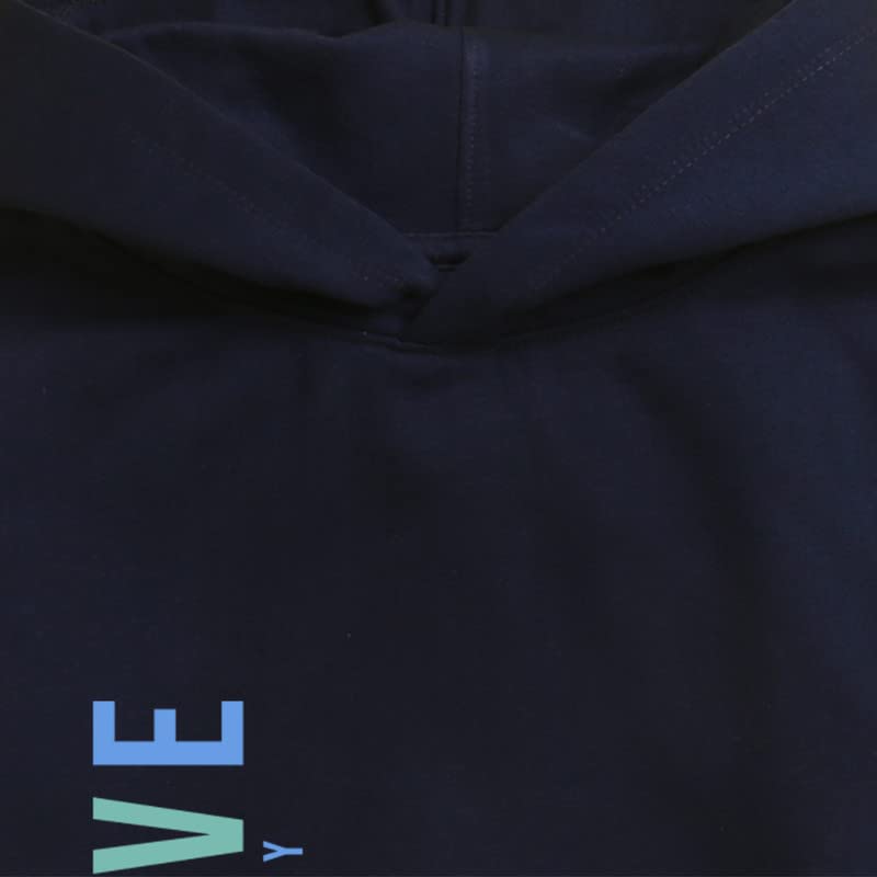 Nusyl Boy's Positive Vibes only Text Printed Hoodies |Skin Friendly Full Sleeve Sweatshirt |Pullover Hooded Neck Sweatshirt |Boys Winter Hoodie Sweatshirts | Navy - Image 3