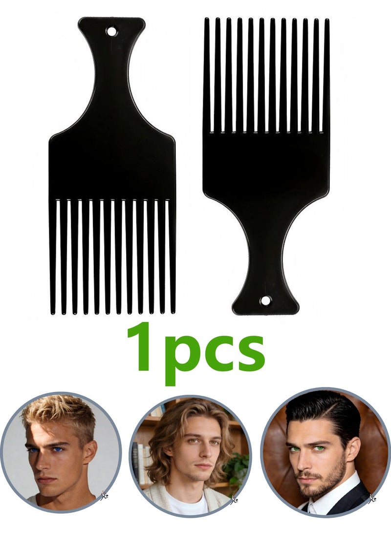 مشط قص شعر أسود احترافي مضاد للكهرباء الساكنة، قطعة واحدة، لتصفيف دقيق وتحكم سلس - Image 1