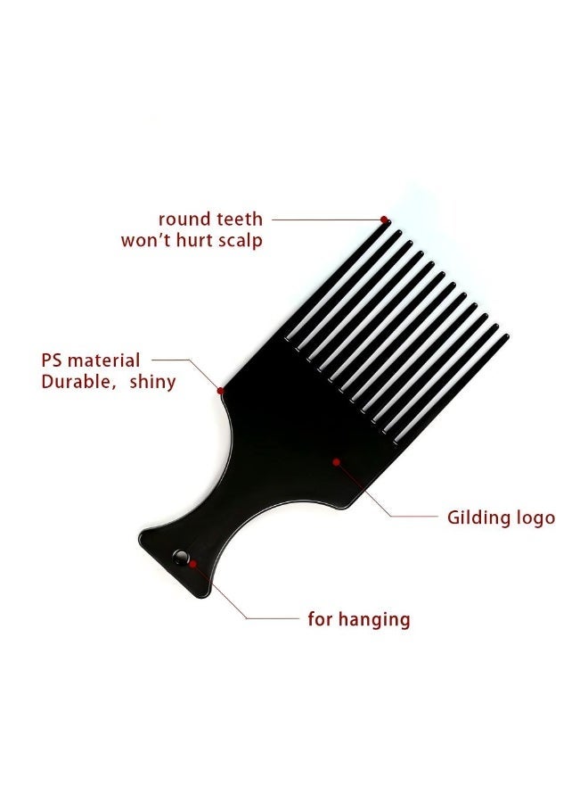 مشط قص شعر أسود احترافي مضاد للكهرباء الساكنة، قطعة واحدة، لتصفيف دقيق وتحكم سلس - Image 3