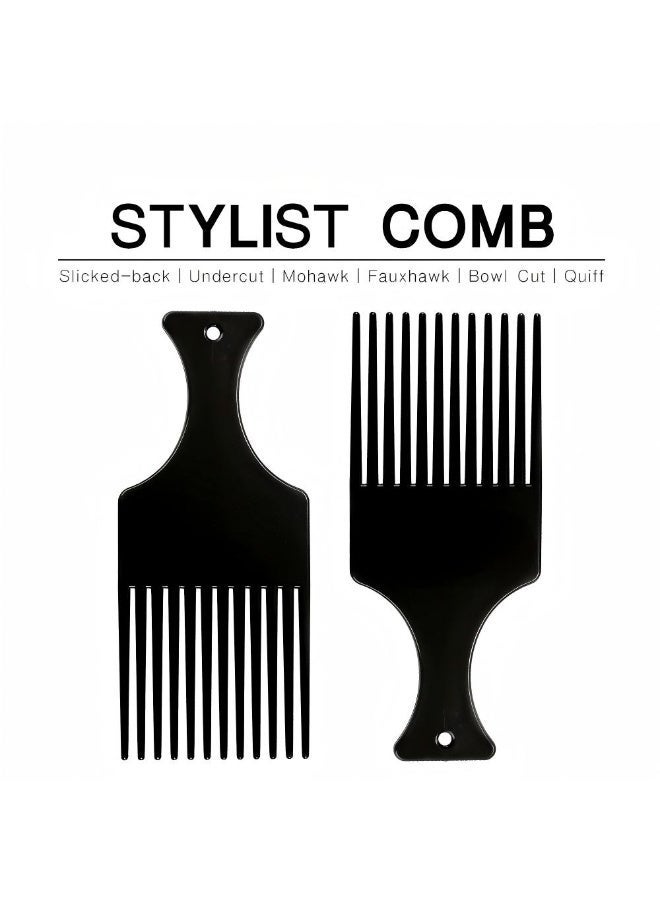 مشط قص شعر أسود احترافي مضاد للكهرباء الساكنة، قطعة واحدة، لتصفيف دقيق وتحكم سلس - Image 2