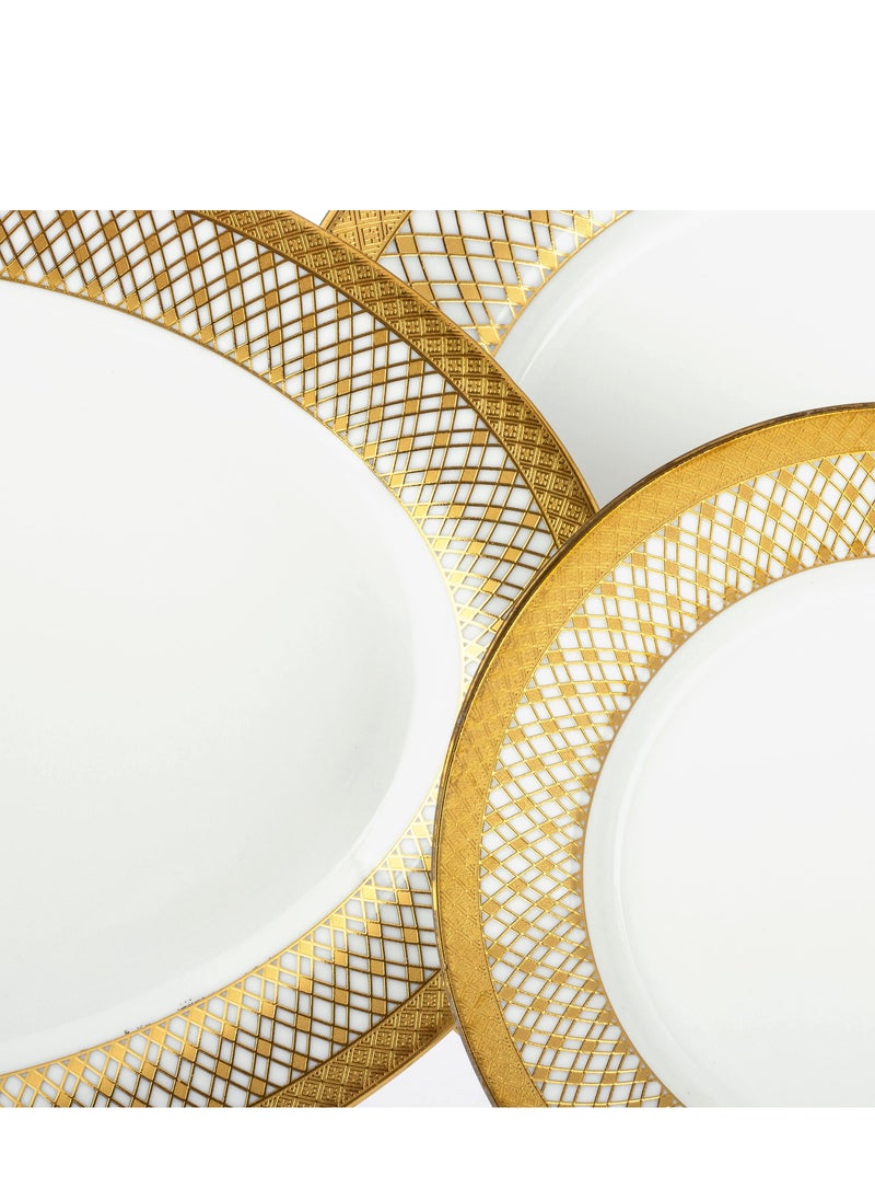 Dania Dinner set 26 pieces 6 people porcelain golden engraving  - Image 3