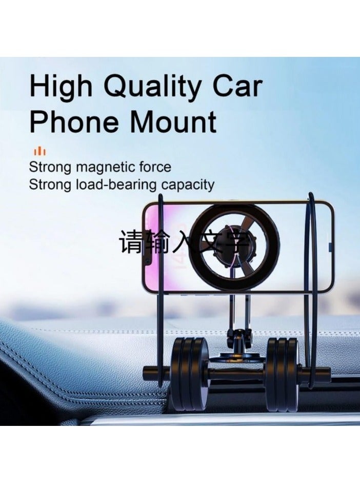 AROAQ Car Phone Holder, Magnetic Suction Foldable Phone Stand, 360 Degree Rotatable Auto Retractable Phone Clamp, Portable And Convenient Car Cell Phone Mount For All Smartphones, (Silver) - Image 3