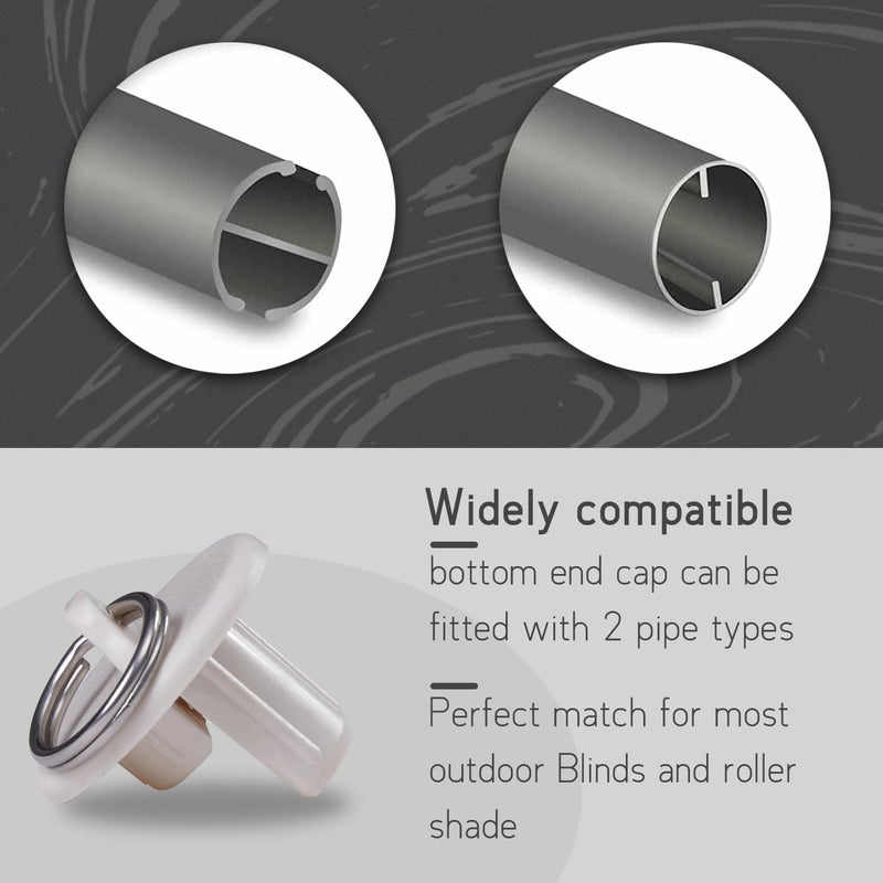 Lihopefe Universal Replacement Installation Accessories for Indoor/Outdoor Sunshade and Roller Blinds (New end Cap  Beige) - Image 3